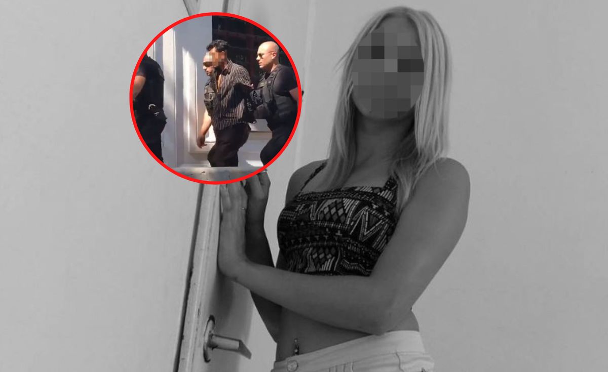 27-letnia Anastazja i 32-letni podejrzany w eskorcie policji