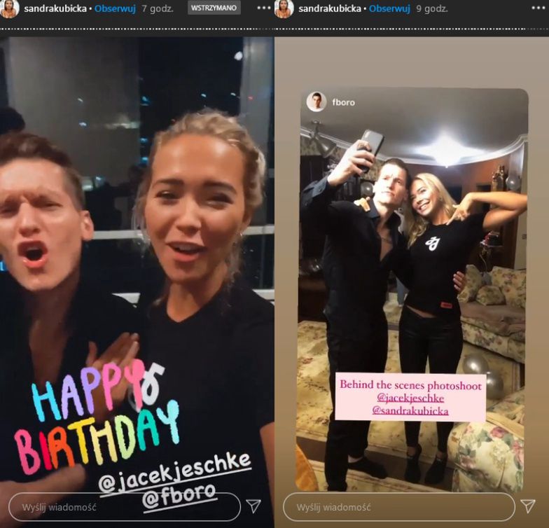 Sandra Kubicka świętuje urodziny Jacka Jeschke
