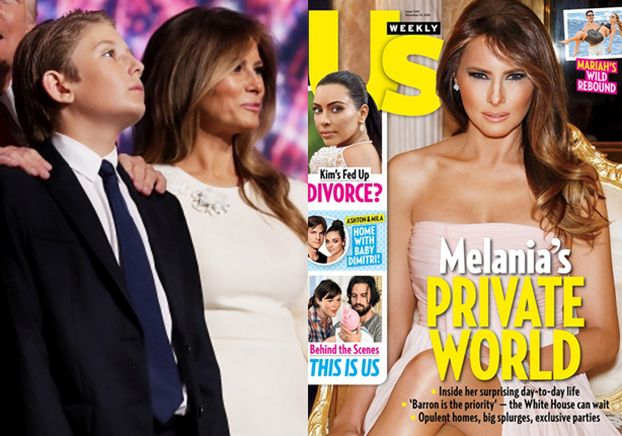"Us Weekly": "Melania Trump podjeżdża Cadillakiem pod szkołę Barrona, w pełnym makijażu"