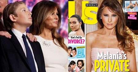 "Us Weekly": "Melania Trump podjeżdża Cadillakiem pod szkołę Barrona, w pełnym makijażu"