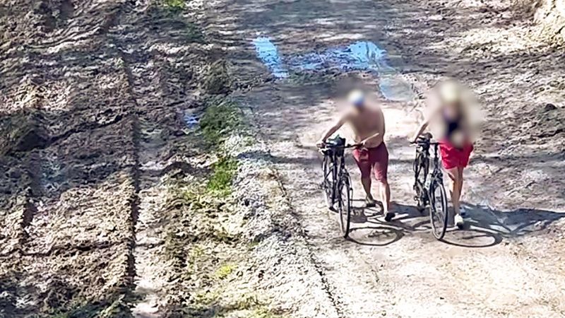 Rowerzyści zostali uwiecznieni na kamerkach