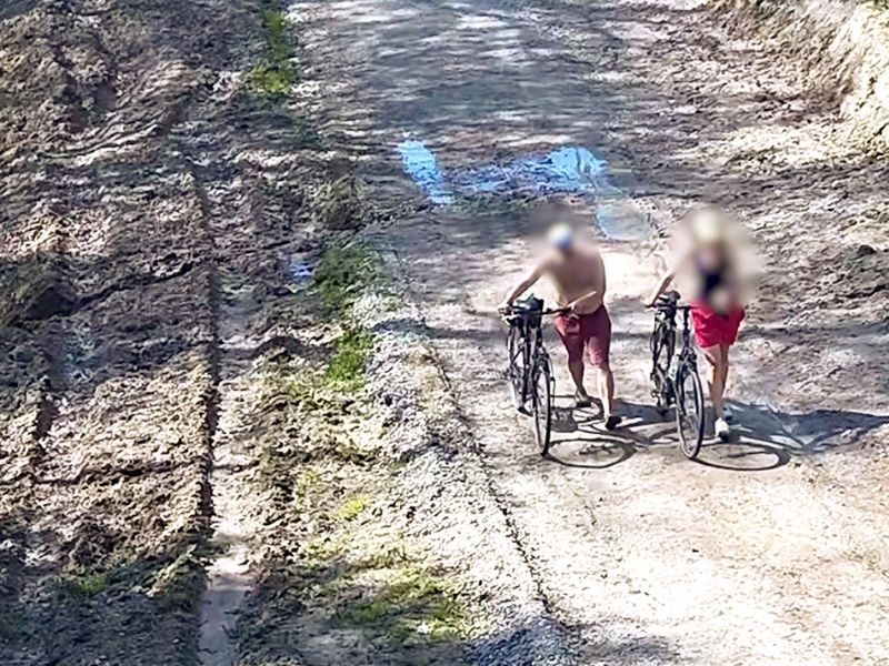 Rowerzyści zostali uwiecznieni na kamerkach