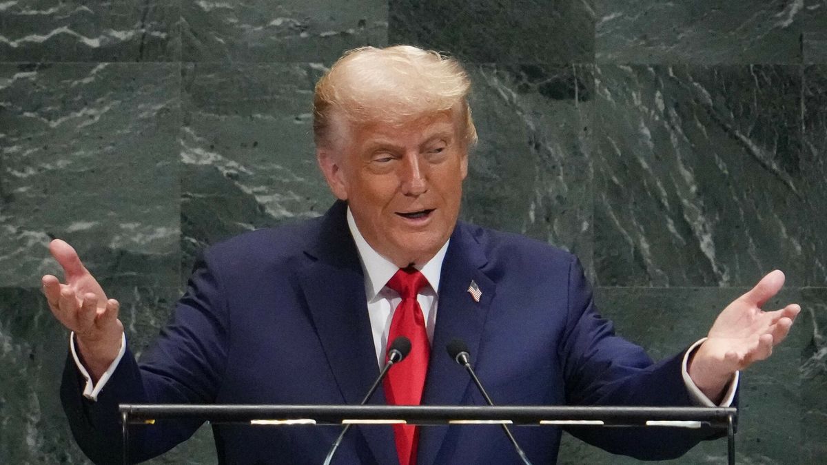80. sesja Zgromadzenia Og�lnego ONZ
TOPSHOT - US President Donald Trump delivers remarks to the United Nations General Assembly at the UN headquarters in New York City on September 23, 2025. (Photo by TIMOTHY A. CLARY / AFP)
TIMOTHY A. CLARY