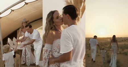 Agnieszka Włodarczyk i Robert Karaś świętują 1. rocznicę ślubu. Aktorka pokazała kulisy dubajskiej uroczystości
