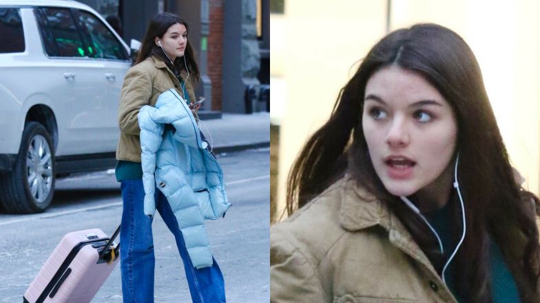 17-letnia Suri Cruise wałęsa się po Nowym Jorku wyposażona w różową walizkę