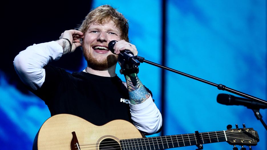 MOSCOW, RUSSIA - JULY 19, 2019: British singer-songwriter Ed Sheeran is giving a concert at Otkritie Arena during his world tour. Sergei Bobylev/TASS (Photo by Sergei Bobylev\TASS via Getty Images)