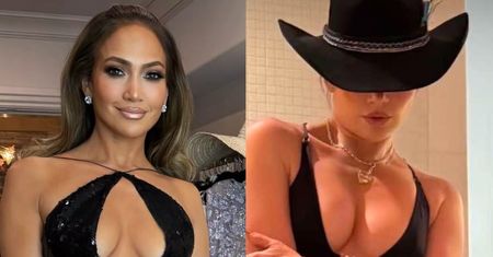 55-letnia Jennifer Lopez pręży umięśnione ciało w skąpym bikini i kowbojskim kapeluszu. Jest ogień?