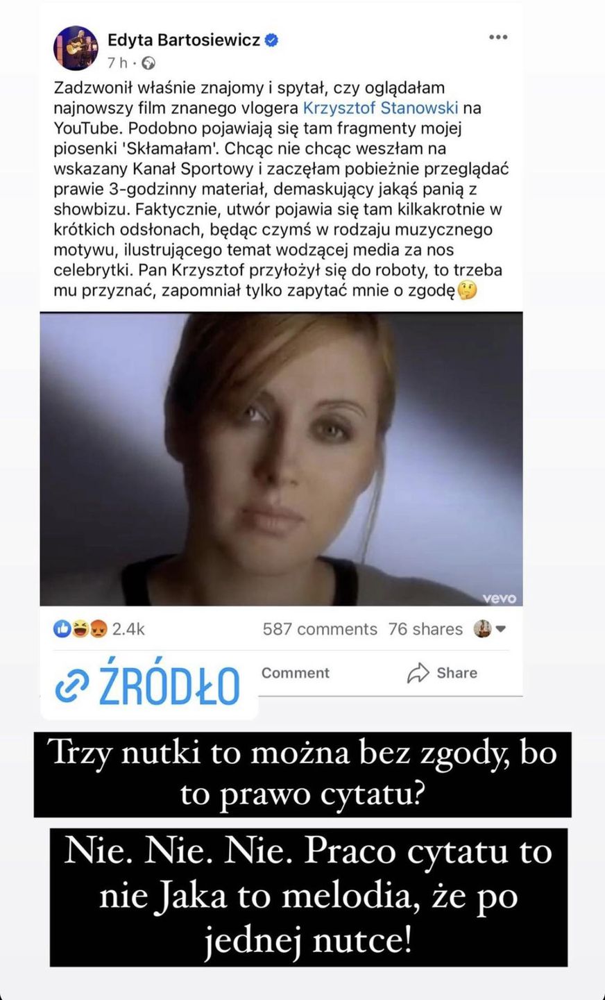 Drama między Krzysztofem Stanowskim a Edytą Bartosiewicz