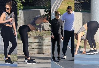 Jennifer Lopez zabrała chłopaka na "spontaniczny" trening na ulicy (ZDJĘCIA)