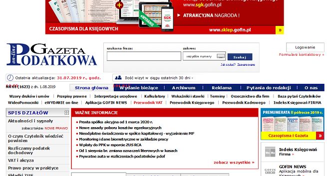 Wydawca „Gazety Podatkowej” zarobił na czysto 9,3 mln zł. Inflacja wśród największych zagrożeń