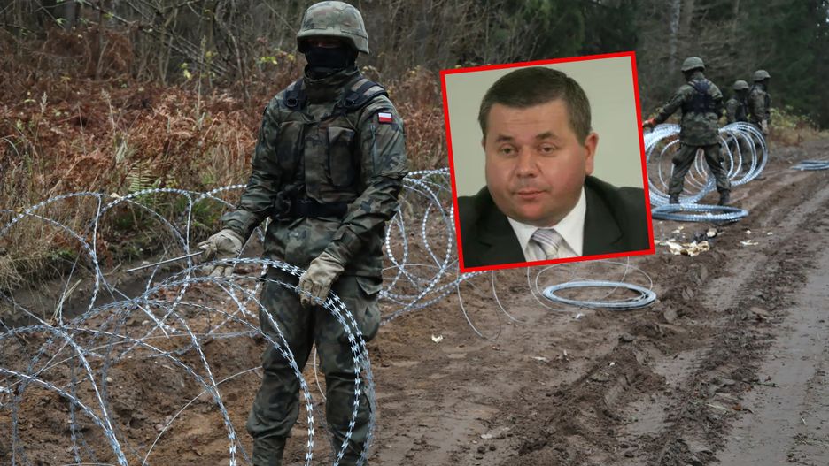 Żołnierze na granicy z Białorusią i Tomasz Janeczek