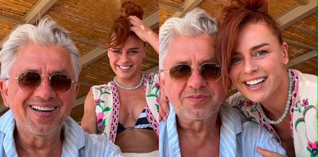 Rzadki widok! Odziana w bikini Natasza Urbańska i Janusz Józefowicz ślą pozdrowienia z wakacji (WIDEO)