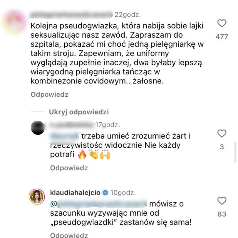 Halejcio w ogniu krytyki. Poszło o strój pielęgniarki