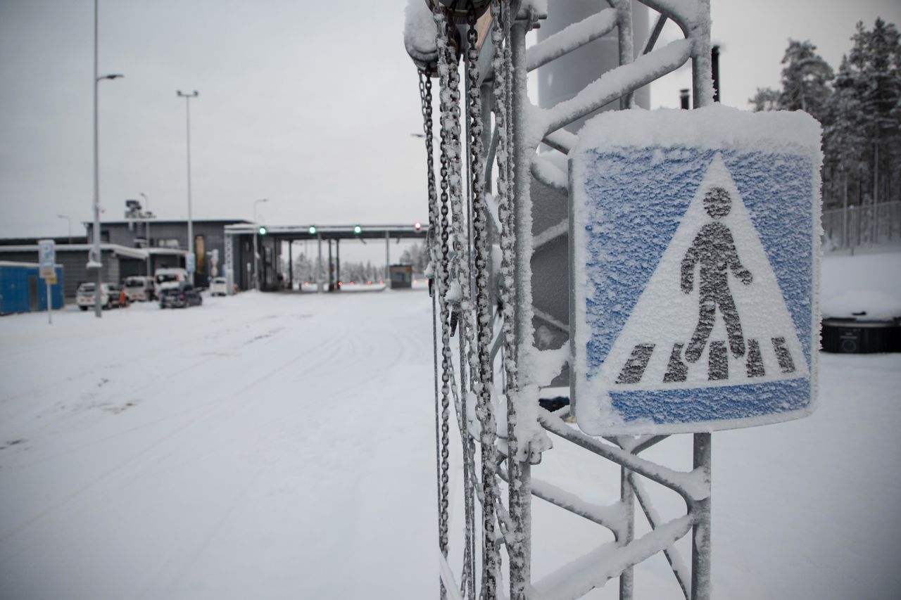 The Raja-Joosepi border crossing between Finland and Russia.