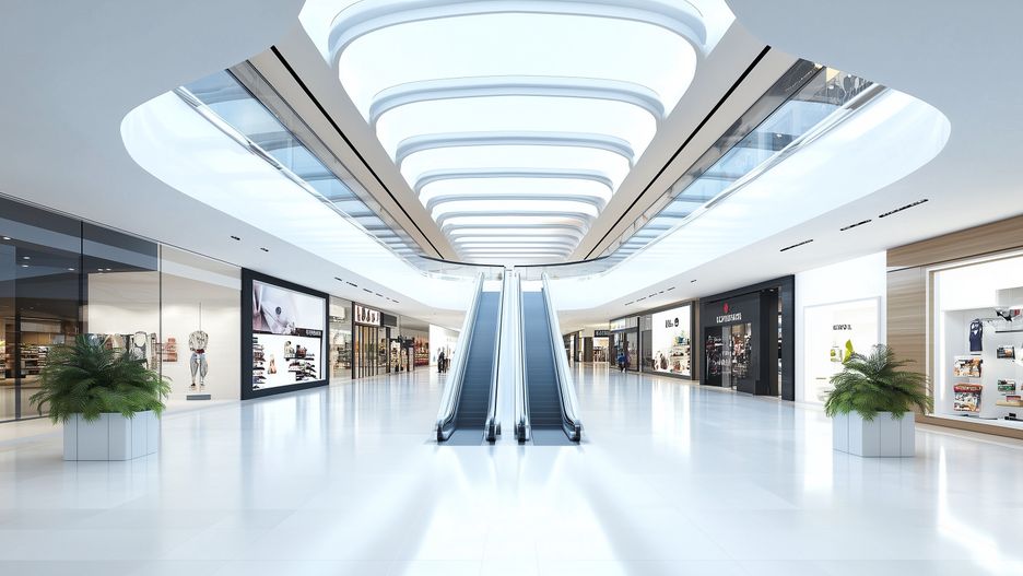 centrum, handlowe, nowoczesne, jasne, przestronne, korytarze, sklepy, stylowe, strefy, odpoczynku, design, architektura, wygoda, zakupy, lifestyle, inspiracja, atmosfera, interior, modernizm, dekoracja, kompozycja, klient, przyjazne, rozrywka, komfort, ekspozycja, detale, stylizacja, grafika, ilustracja, projektowanie