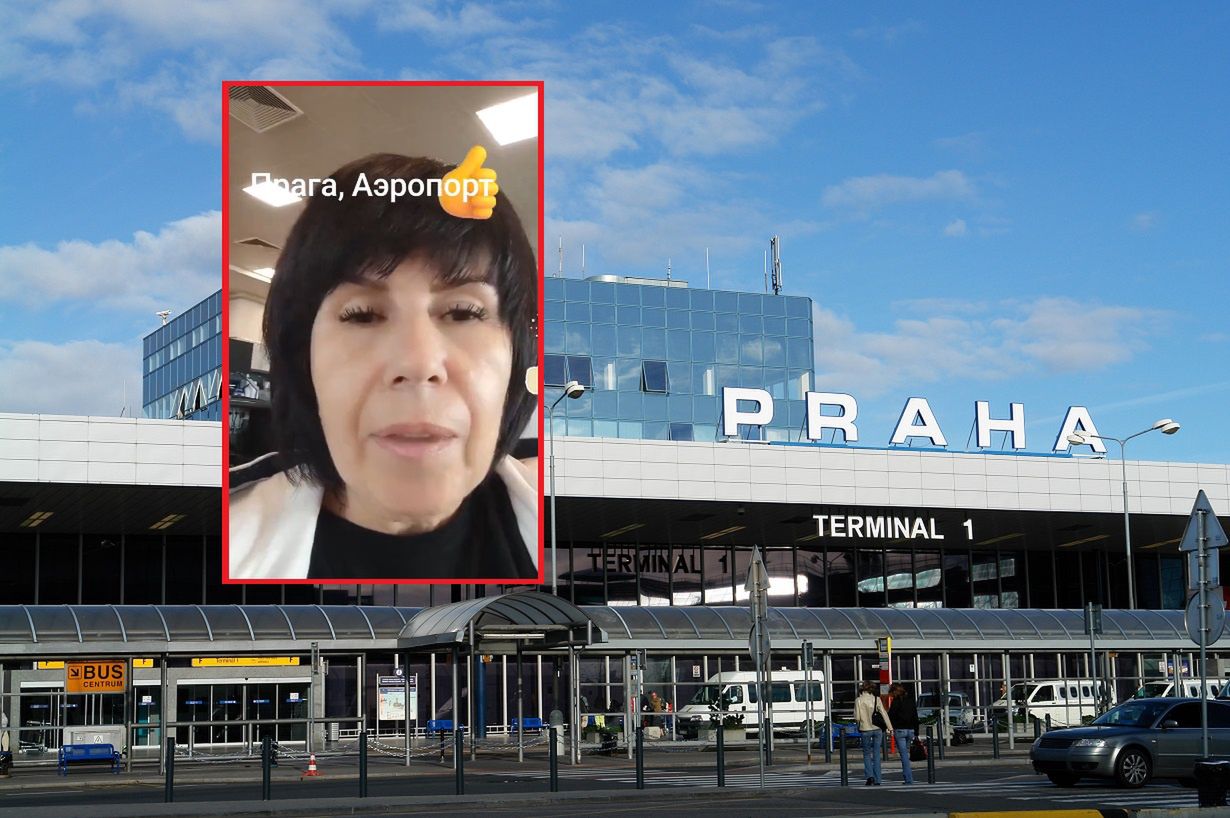 A Russian woman outraged at the airport in the Czech Republic. "Do you hear this?"