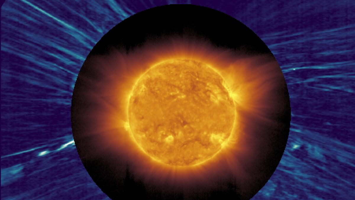 Zwrot pola magnetycznego wiatru słonecznego.