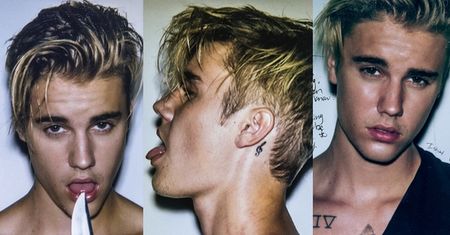 Bieber z nożem i gołą klatą w "The Interview"! (ZDJĘCIA)