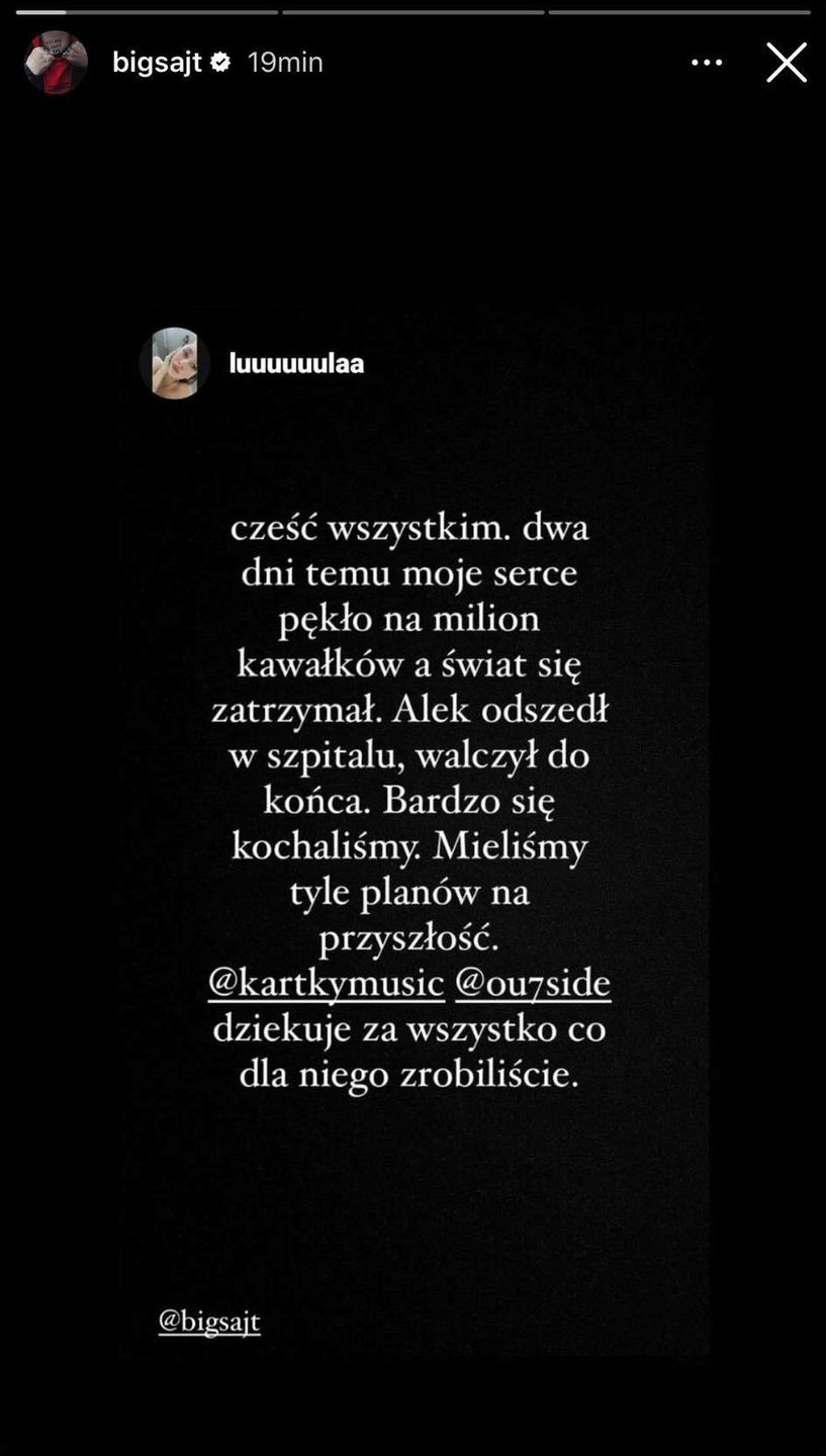 Big Scythe nie żyje. Ukochana żegna go w emocjonalnym wpisie 
