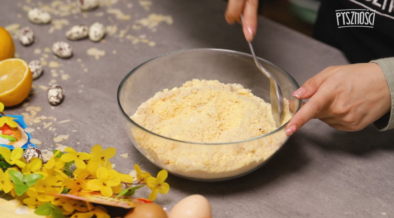 Suche składniki na ciasto