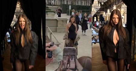 Bambi i jej dekolt podbijają Paris Fashion Week (ZDJĘCIA)
