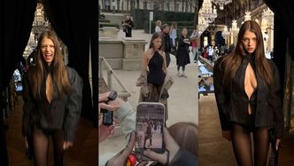 Bambi i jej dekolt podbijają Paris Fashion Week (ZDJĘCIA)