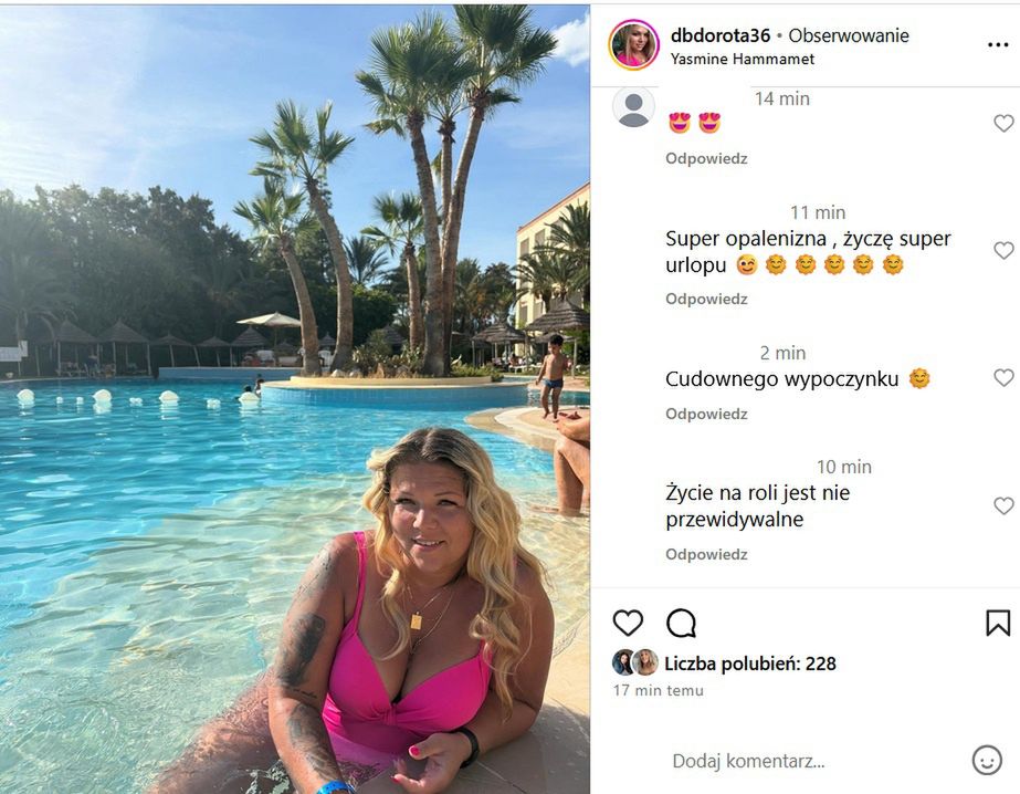 Dorota z "Rolnik szuka żony" na wakacjach w Tunezji
