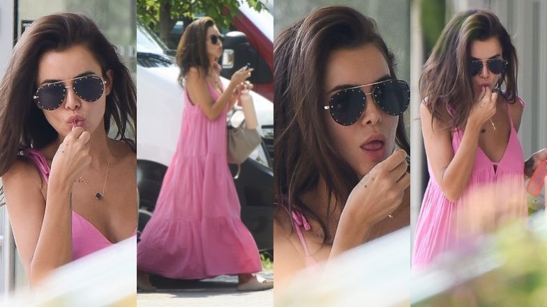 Natalia Siwiec wcina przekąskę w drodze do kliniki medycyny estetycznej