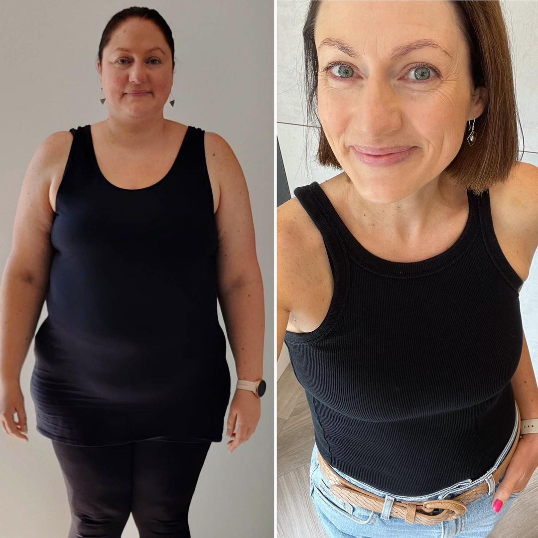 Genevieve Smith przed i po. Schudła prawie 50 kilogramów