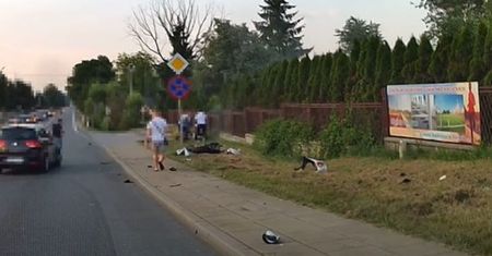 Przerażający wypadek motocyklisty na Podkarpaciu. Wszystko nagrał wideorejestrator