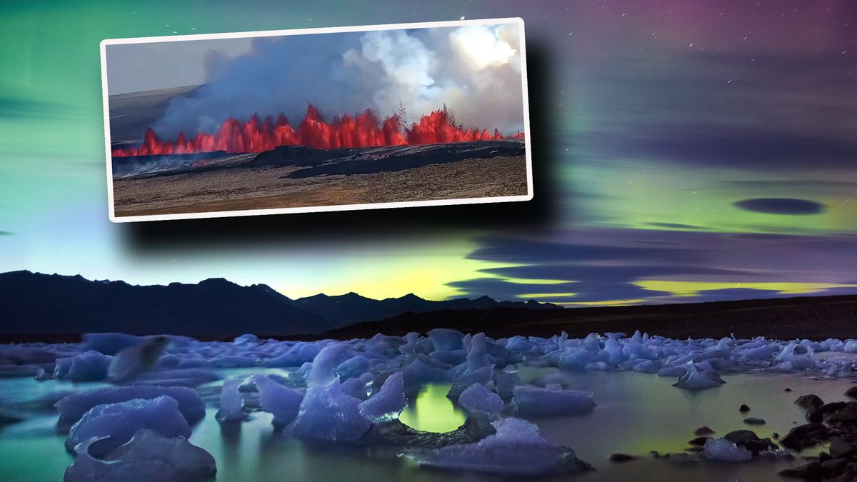 Erupcja lawy na Islandii