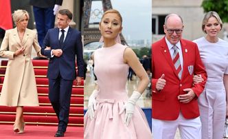 Tłum vipów na otwarciu igrzysk olimpijskich: Ariana Grande, Macronowie, książę Albert z księżną Charlene (ZDJĘCIA)