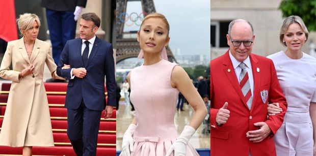 Tłum vipów na otwarciu igrzysk olimpijskich: Ariana Grande, Macronowie, książę Albert z księżną Charlene (ZDJĘCIA)