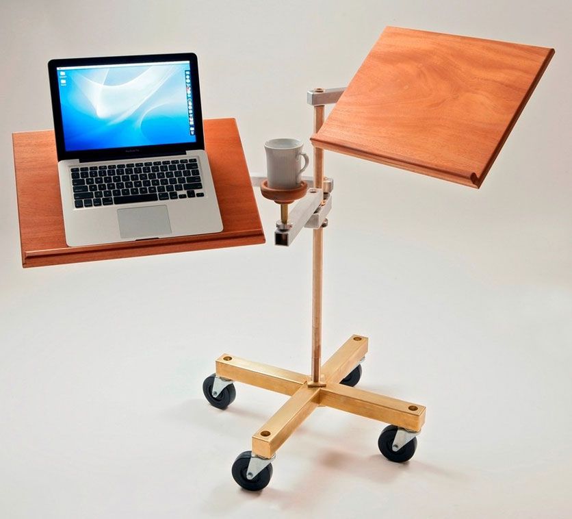 Cantilevered Sit-Down Stand-Up Desk