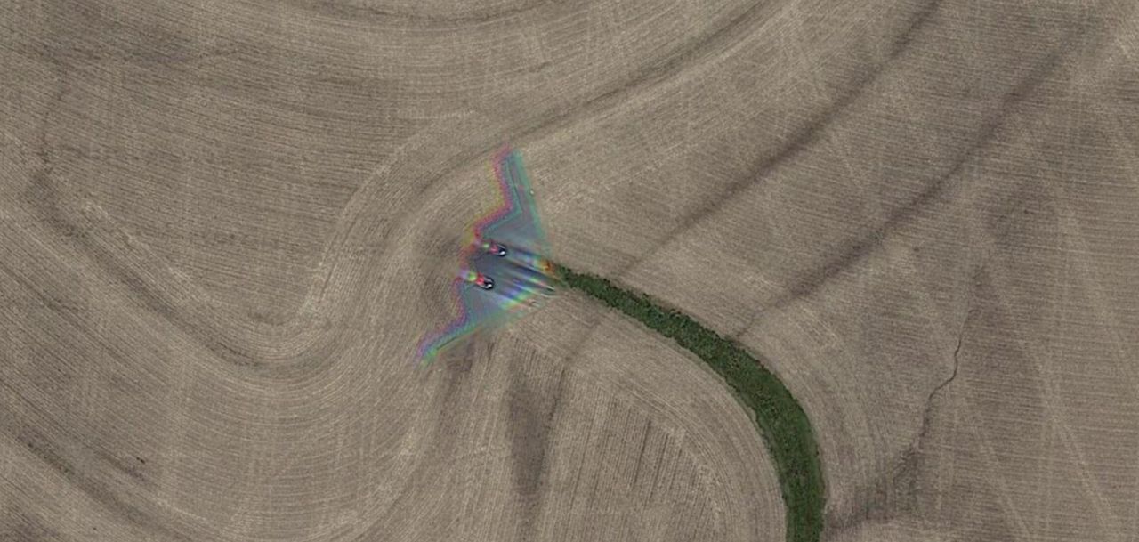 Samolot widmo w Google Maps