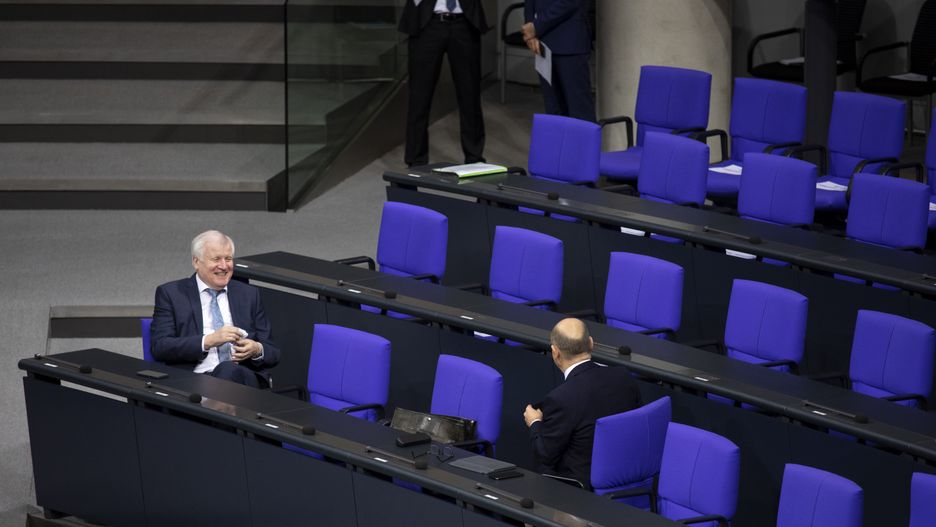 Horst Seehofer, Olaf Scholtz during the 198th Summit Of The German Parliament, in Berlin, Germany, on December 9, 2020. (Photo by Achille Abboud/NurPhoto via Getty Images)