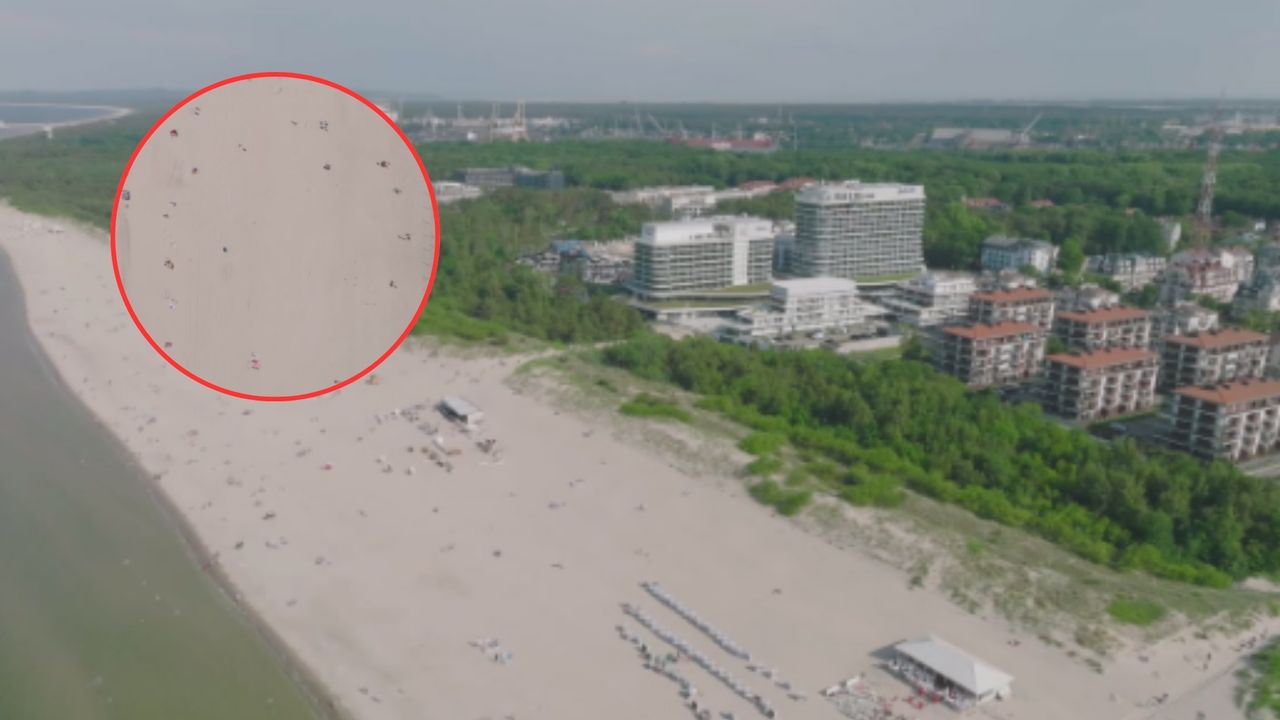 Jedna z najpiękniejszych plaż w Polsce. Tak wygląda z lotu ptaka