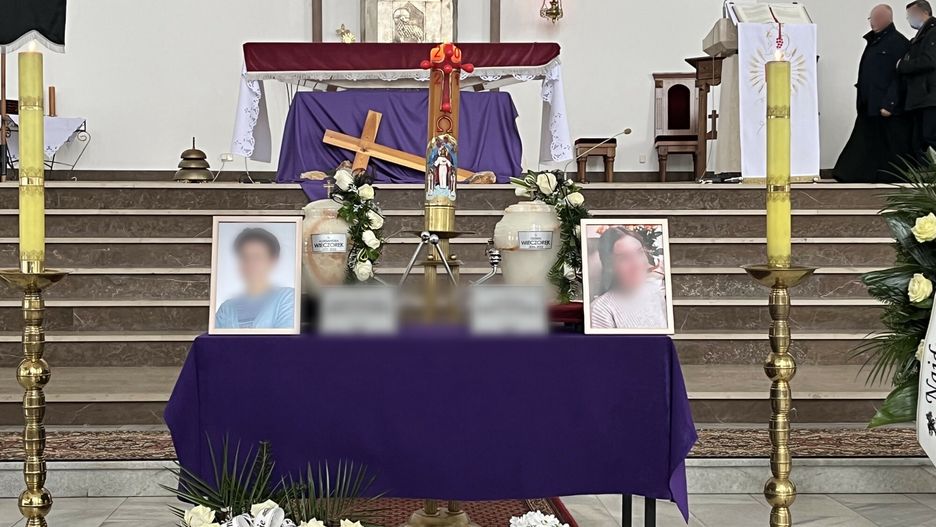 Pogrzeb Aleksandry i jej córki Oliwii. Kobiety zaginęły 10 lutego. Obie zostały zamordowane