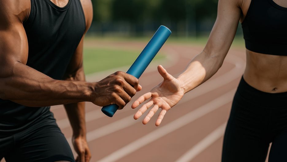 Athletes exchanging baton on track.
athletic competition, teamwork in sports, track and field, baton exchange, competition, connecting, relay race, authentic, realistic, athletes, exchange, teamwork, concept, display, fitness, outdoor, running, motion, sports, baton, brand, faces, field, relay, share, speed, stick, track, image, photo, gear, race, real, sharing, athletic, exchanging, athletic competition, teamwork in sports, track and field, baton exchange, competition, connecting, relay race, authentic, realistic, athletes, exchange, teamwork, concept, display, fitness, outdoor, running, motion, sports, baton, brand, faces, field, relay, share, speed, stick, track, image, photo, gear, race, real, sharing, athletic, exchanging