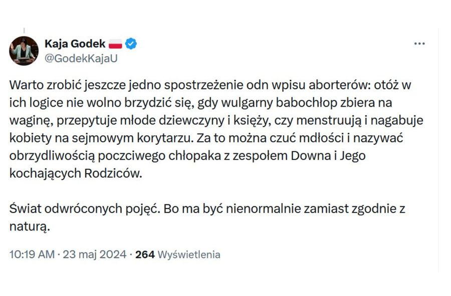 Kaja Godek obraża osoby transpłciowe