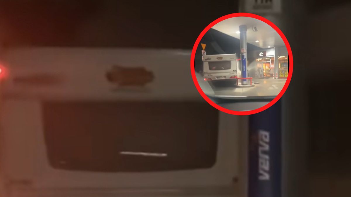 Na stacji paliw nagle zgasło światło.