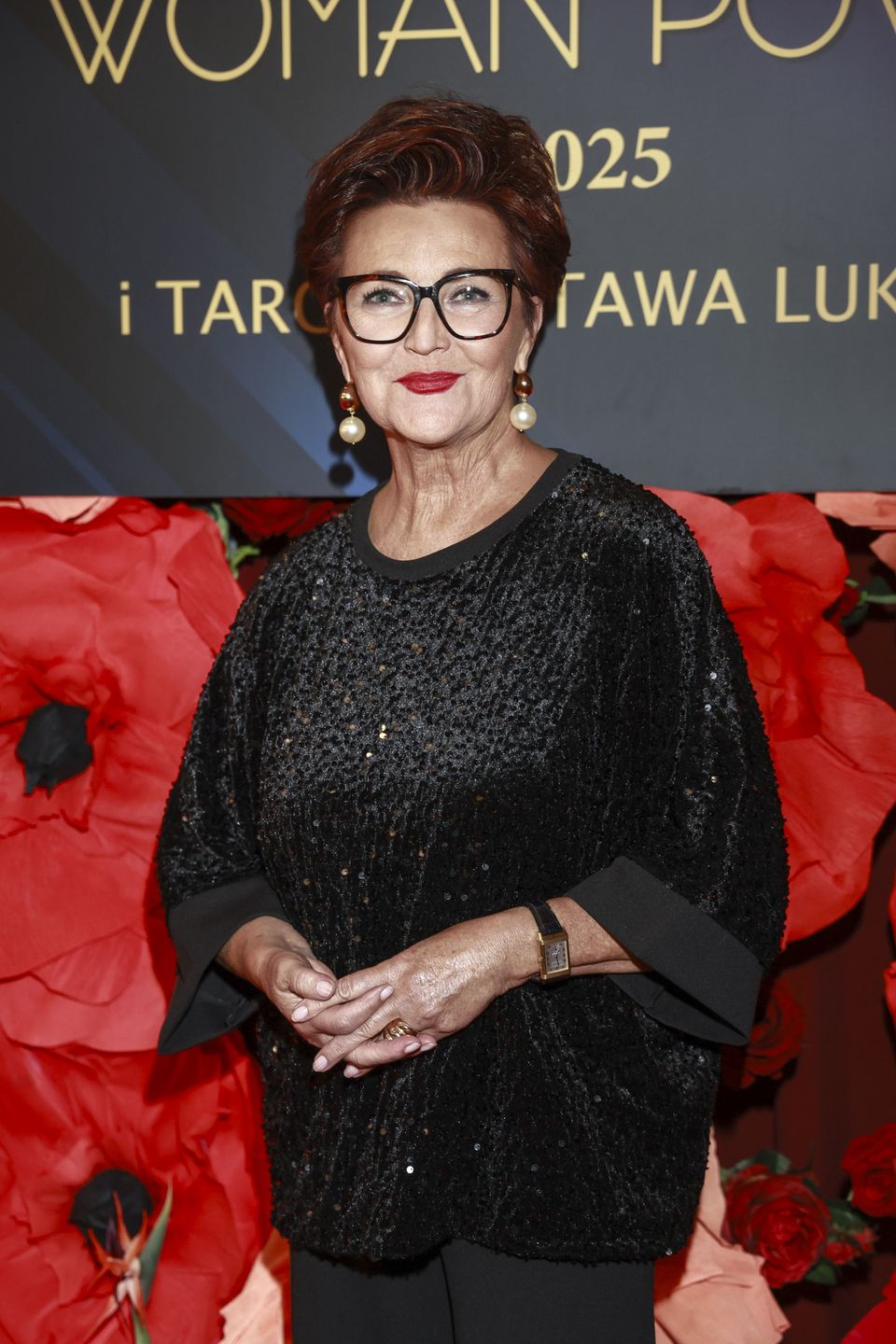 Jolanta Kwaśniewska w czerni
