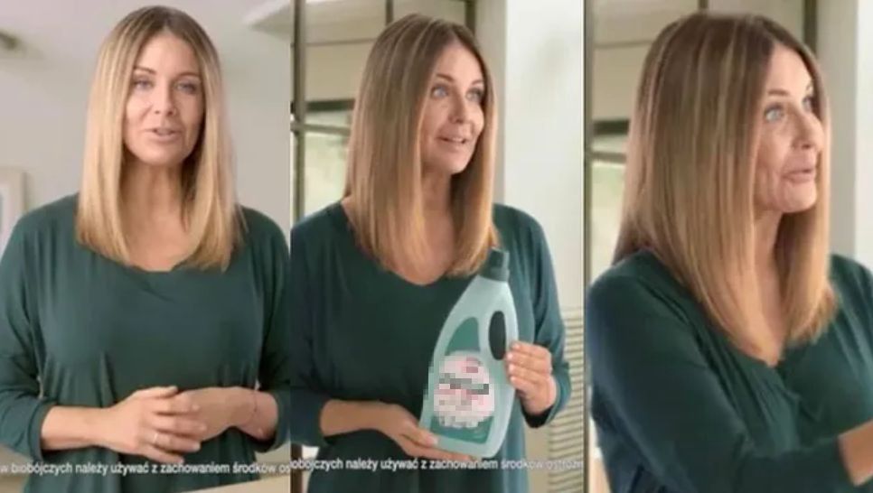 Małgorzata Rozenek promuje środek czyszczący do podłóg
