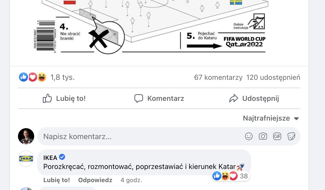 Odpowiedź sieci IKEA na okładkę "PS" 