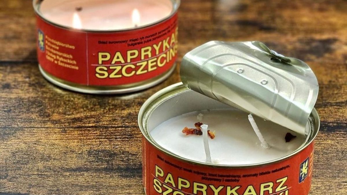 Świeca inspirowana paprykarzem szczecińskim