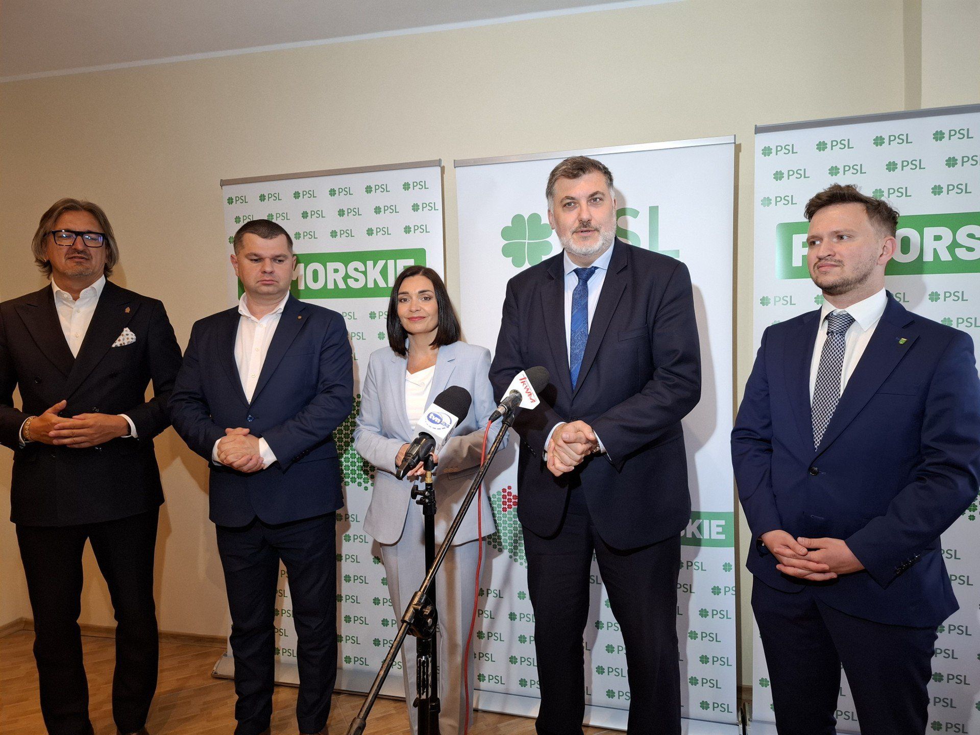 Konferencja prasowa PSL w Gdańsku przeciw dwukadencyjności w samorządach.