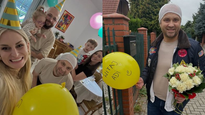 Tak powitano wracającego ze szpitala Adriana Szymaniaka