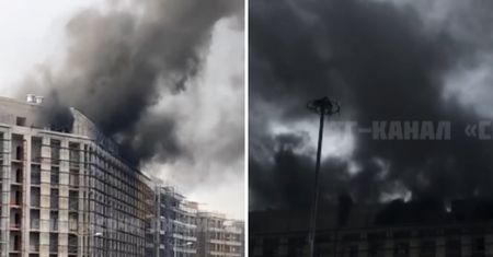 Potężny pożar w Soczi. Obok chluby Putina