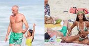 58-letni Vincent Cassel relaksuje się na plaży w Rio z młodszą o TRZY DEKADY ukochaną i 6-letnią córką