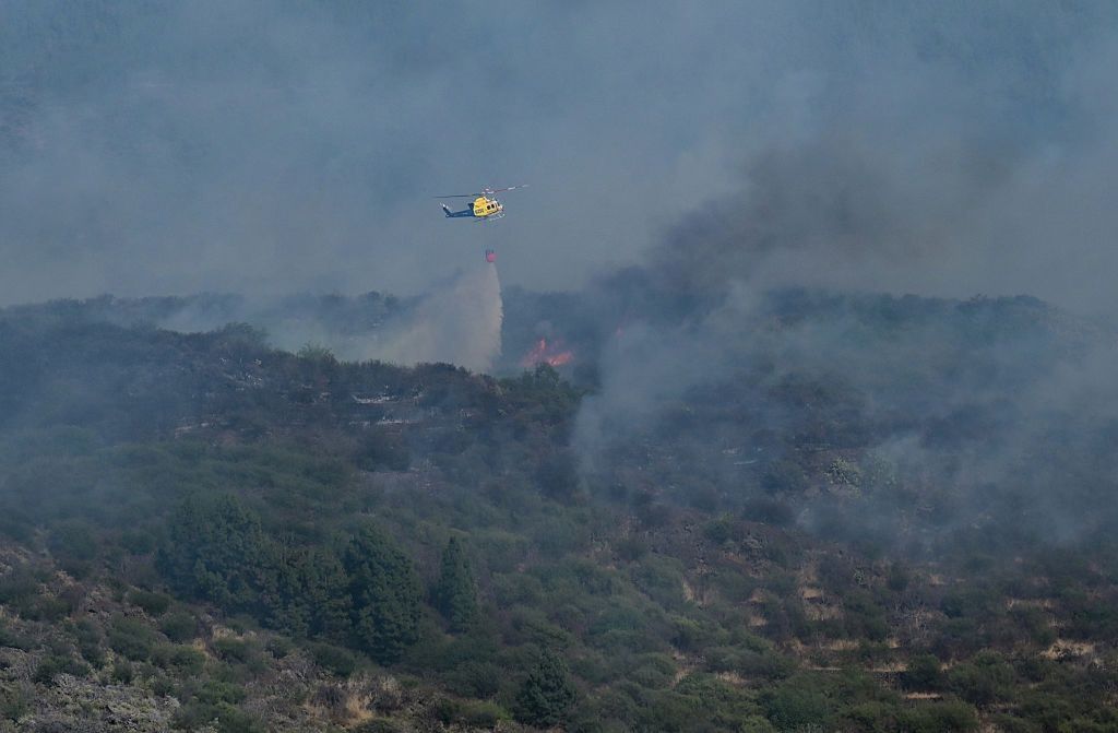 Do akcji gaśniczej wykorzystano m.in. helikoptery